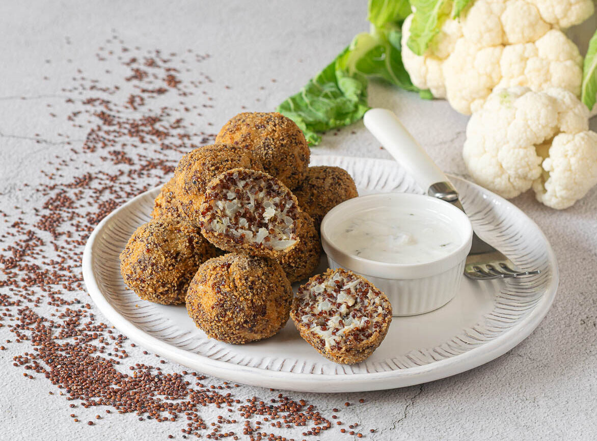 crocchette di quinoa e cavolfiore