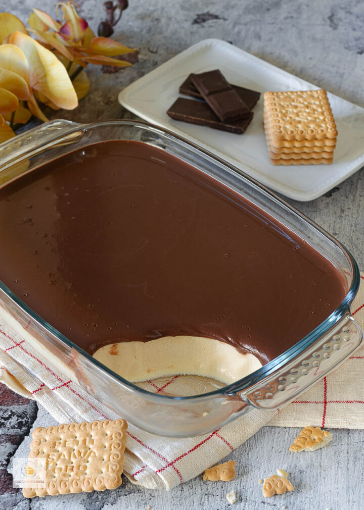 budino di biscotti e cioccolato