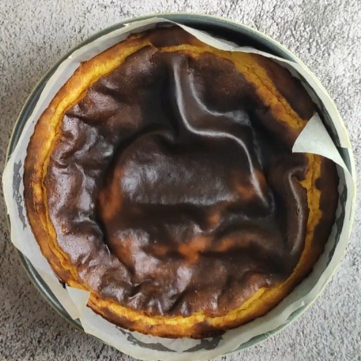 cheesecake basca alla zucca