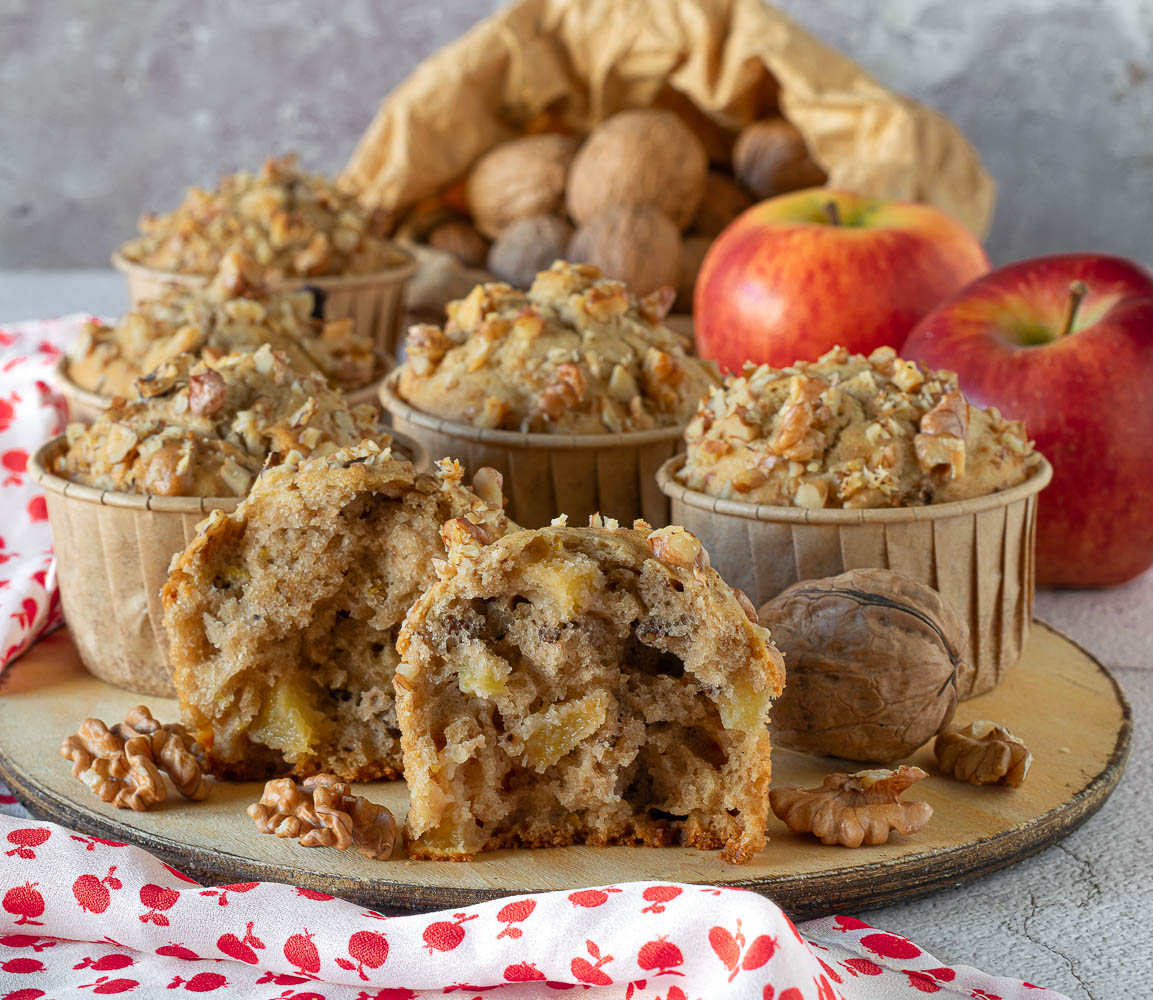 muffin alle mele e noci