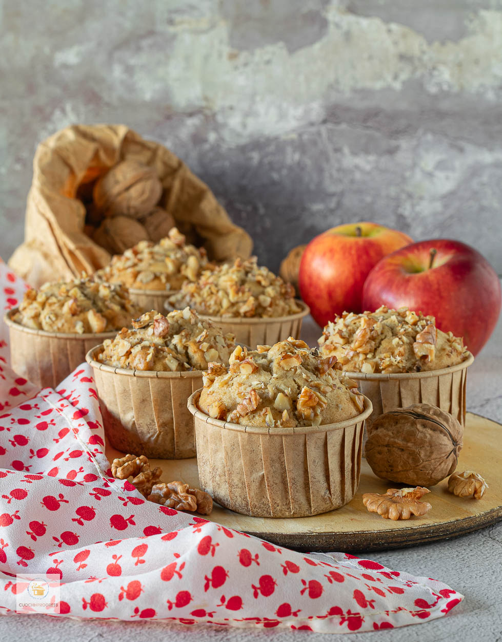 muffin alle mele e noci