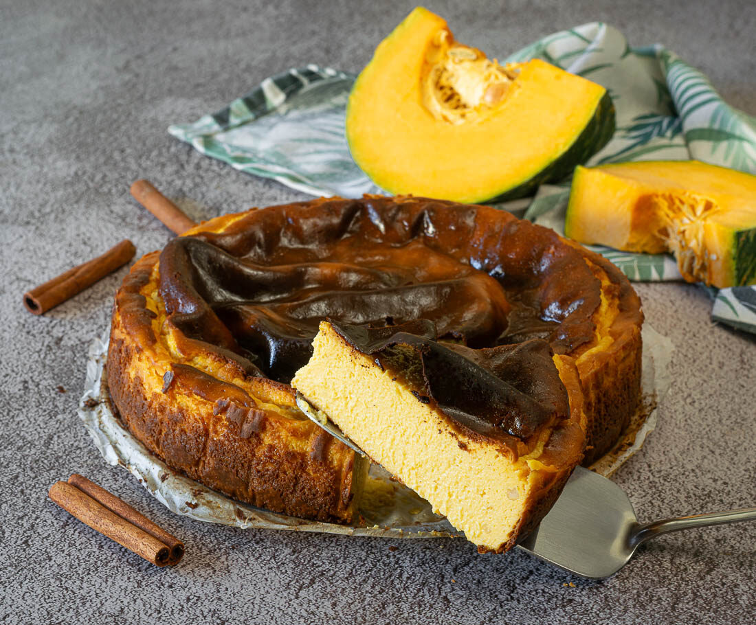 cheesecake basca alla zucca
