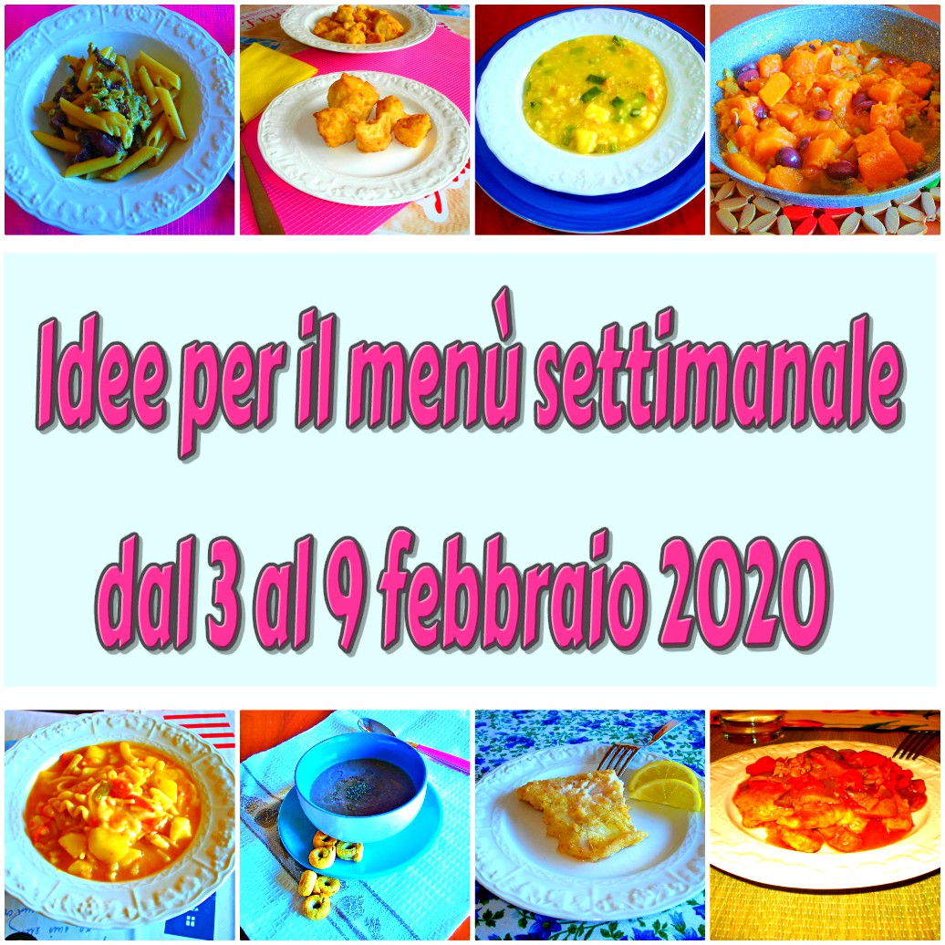 Menù settimanale Febbraio