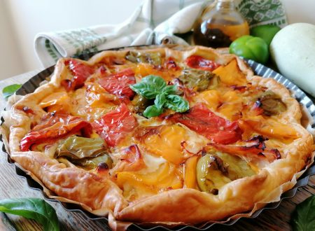 Torta salata peperoni e scamorza Torta salata peperoni e scamorza