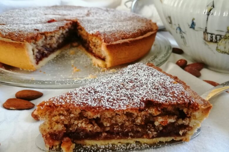 Bakewell tart con crema frangipane