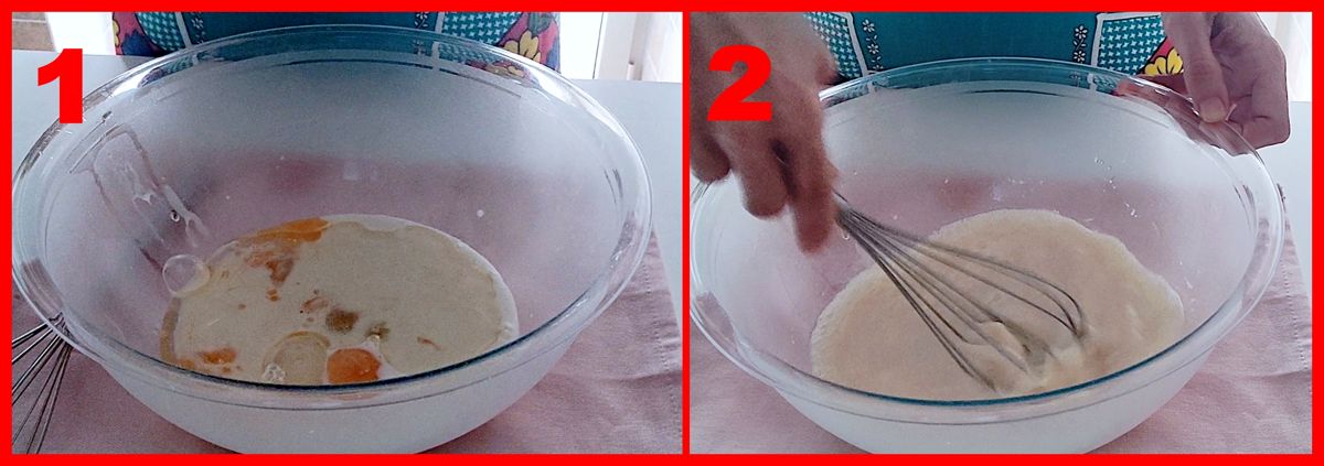 primo procedimento della focaccia ad impasto molle
