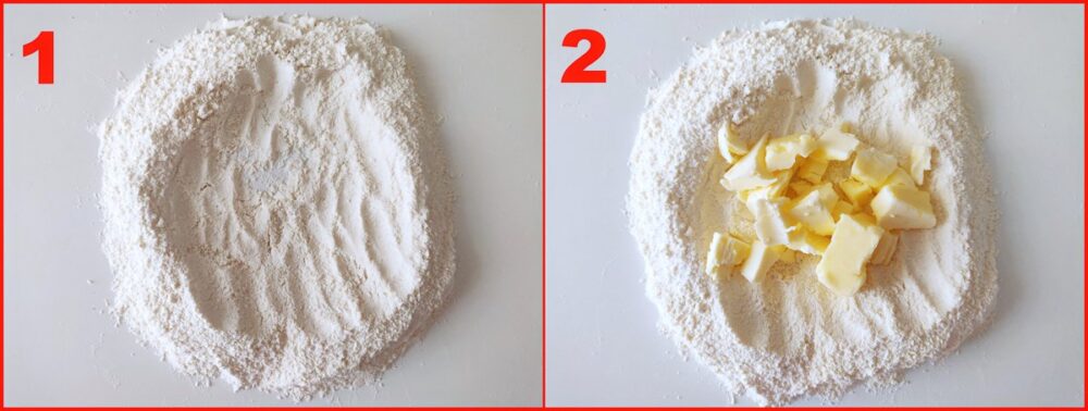 primo procedimento della frolla al cocco