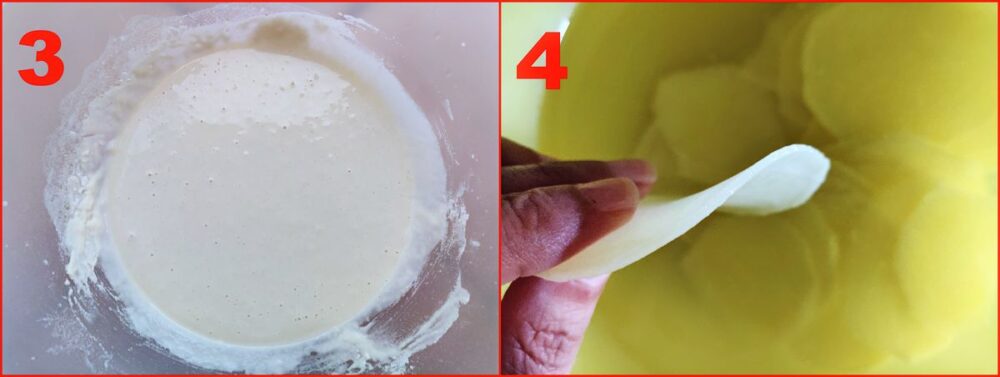 secondo procedimento della pizza senza lievito alle patate
