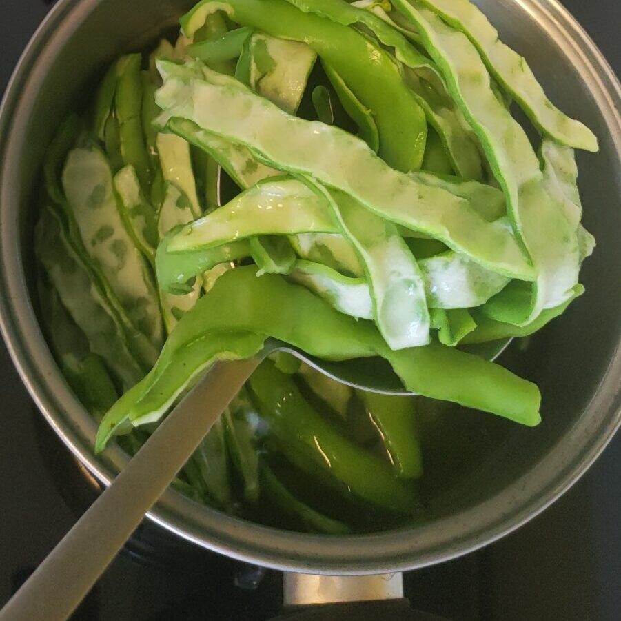 Scolo le bucce di fava