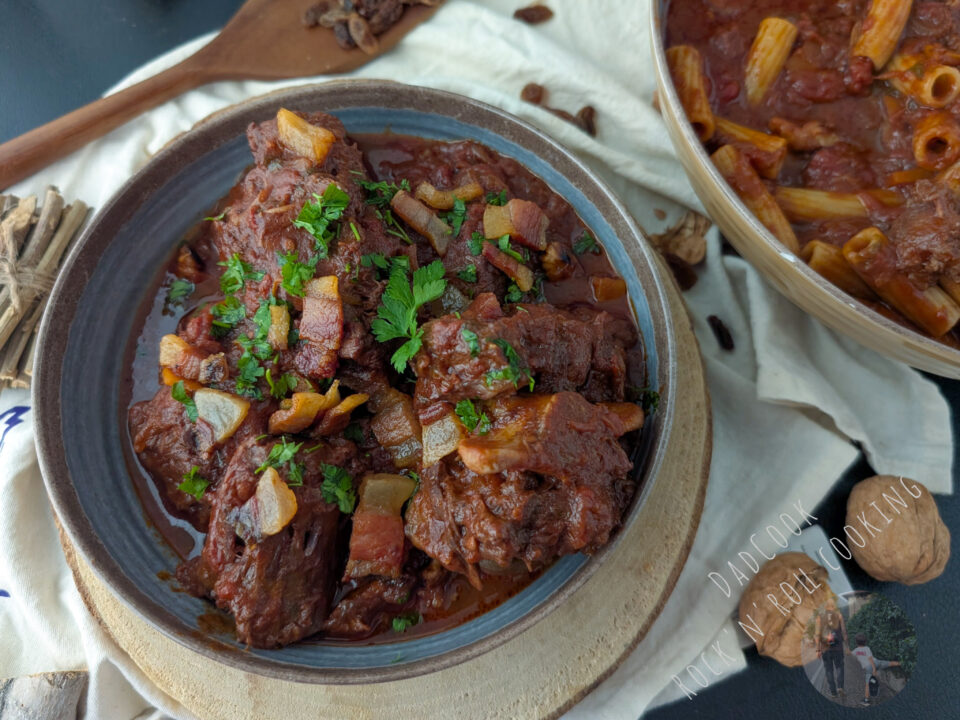 Coda alla vaccinara al cioccolato