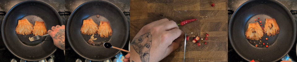 Enoki alla piastra: la "bistecca" vegana che non ti aspetti