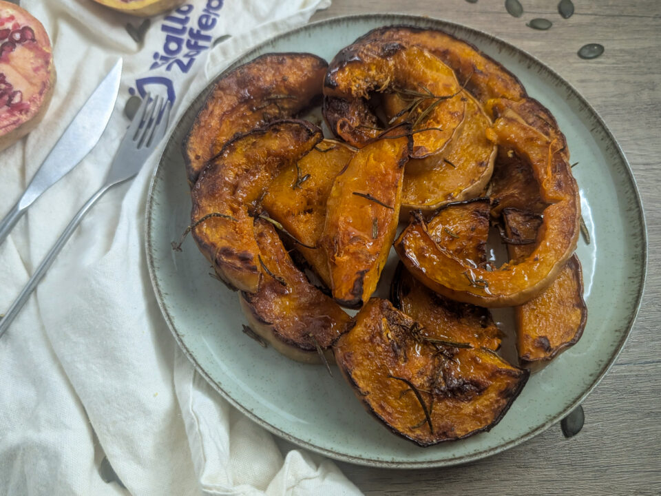 Zucca al forno con buccia facile e veloce