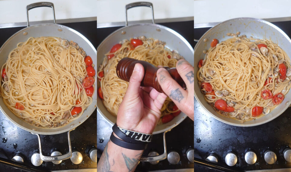 Spaghetti con Lupini e Pomodorini