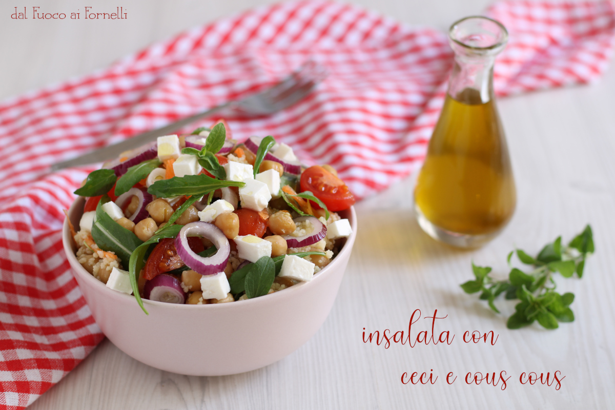 insalata con ceci e cous cous