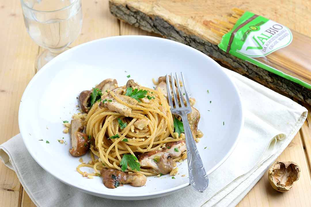 Pasta integrale ai Funghi Porcini e Noci DANICUCINA