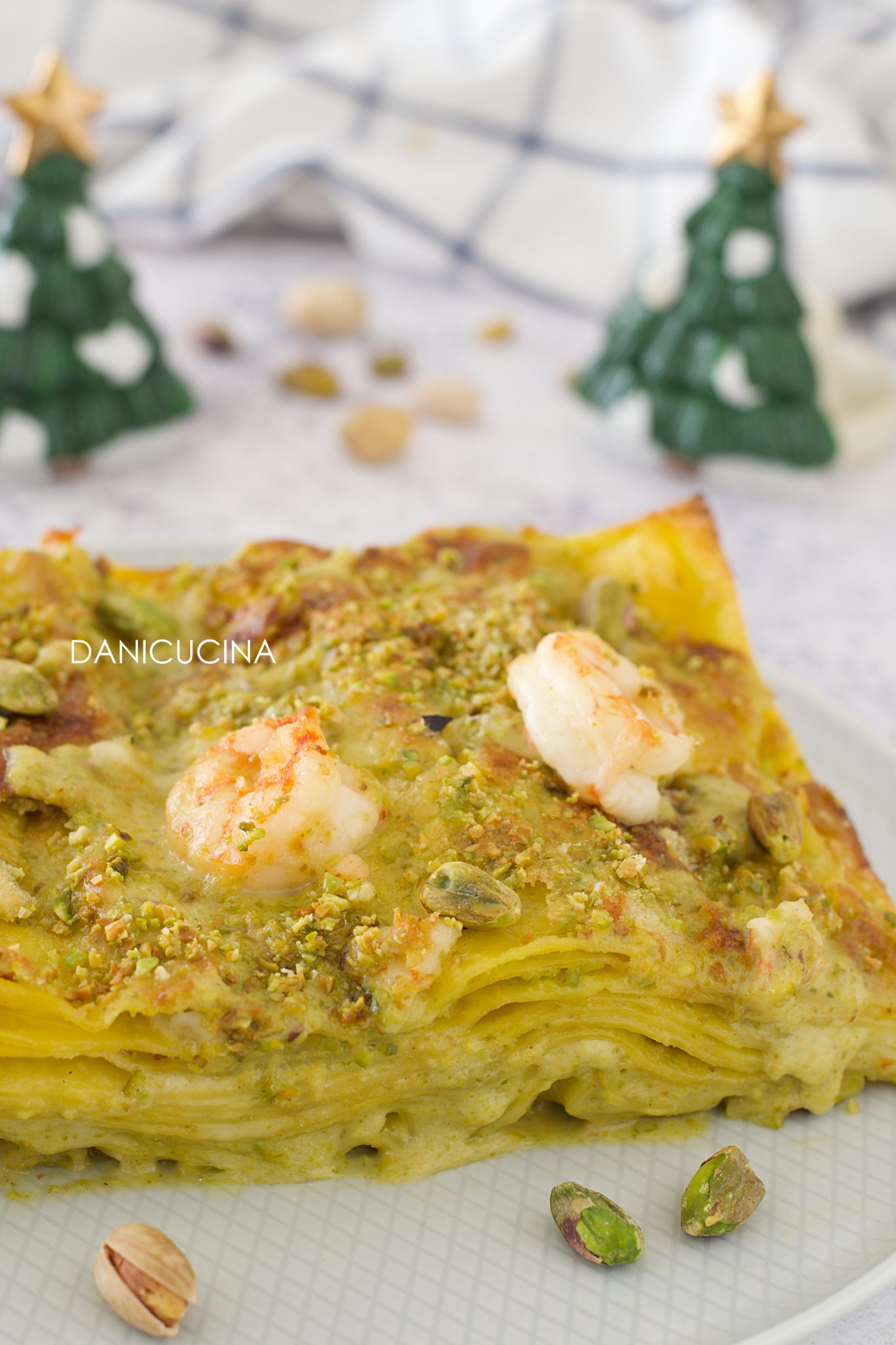 Lasagne al Pesto di Pistacchi e Gamberi DANICUCINA