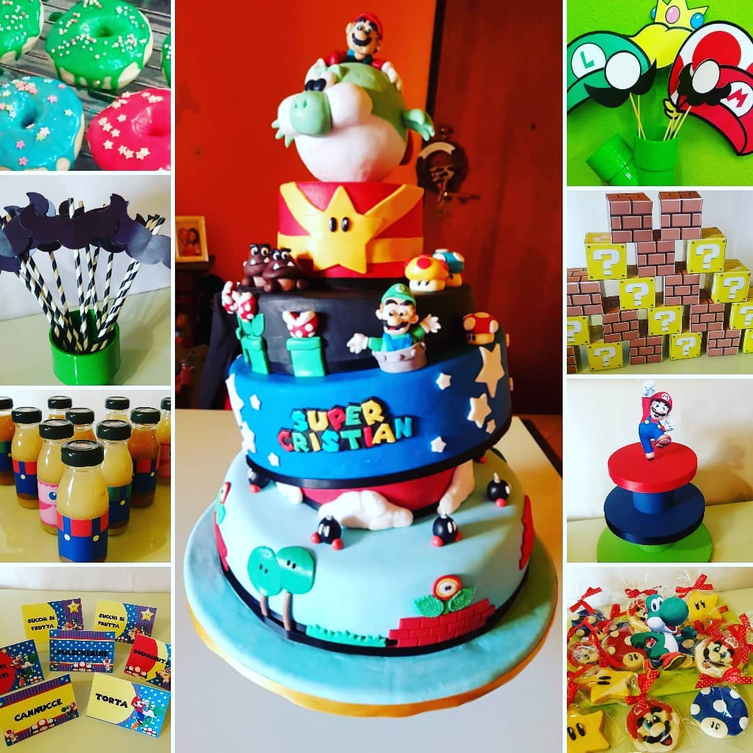 smileh Figurine Super Mario Torta Decorazione per Feste di Compleanno 18PCS 
