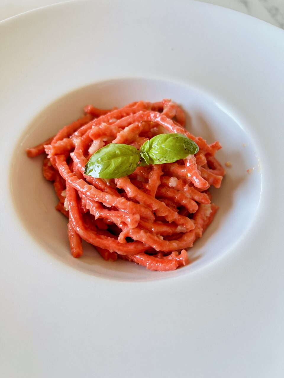 Pici all'aglione invertito di Daniele Rossi chef
