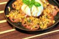 Carpaccio di pomodoro, melone e bufala