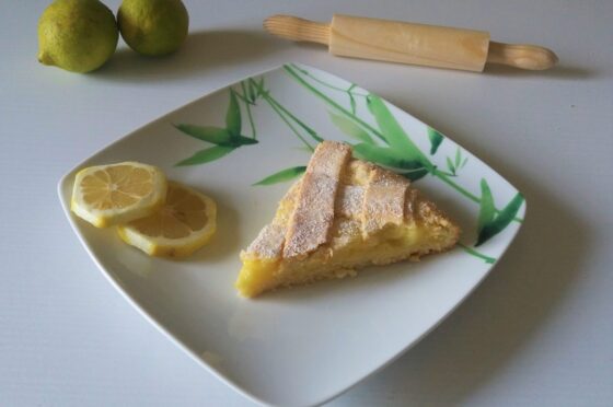 Crostata con crema pasticcera al limone