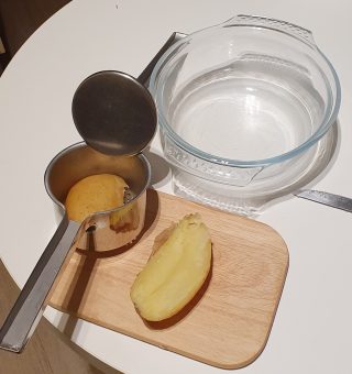 preparazione delle patate lesse