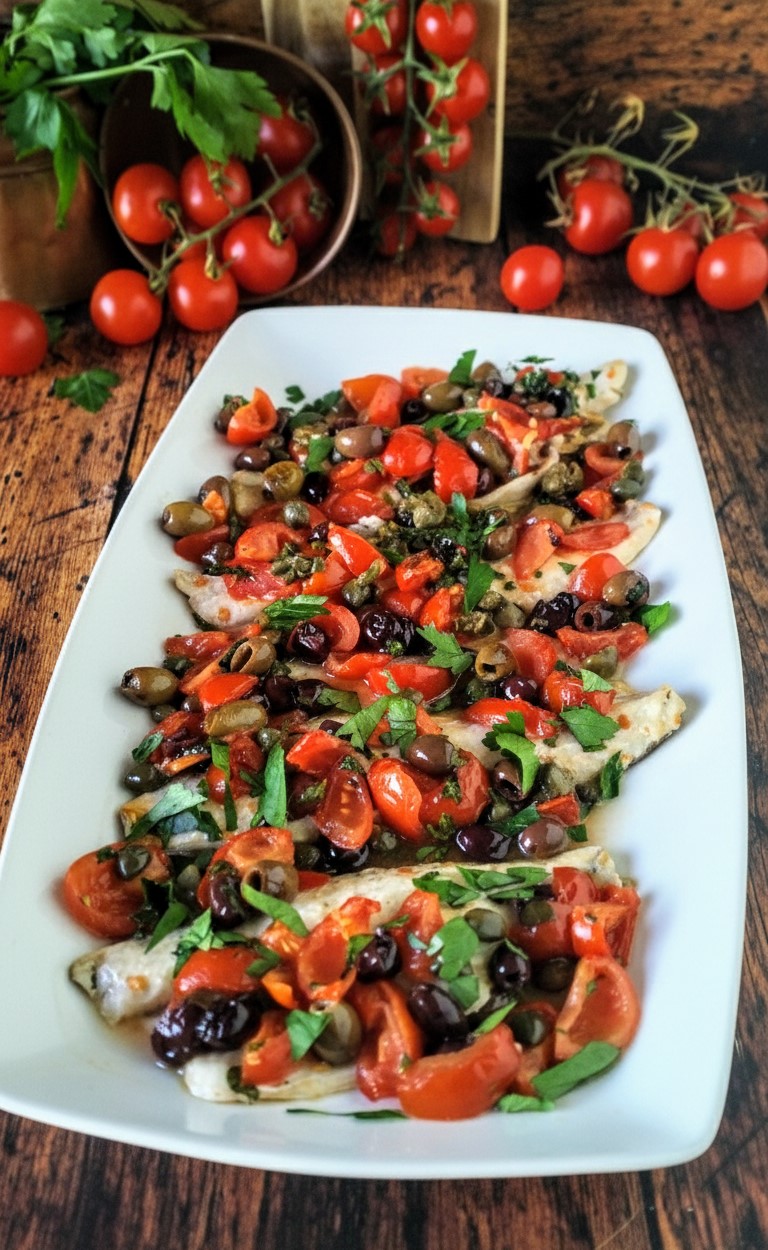 filetti-di-orata-con-pomodorini-e-olive-presentazione-verticale