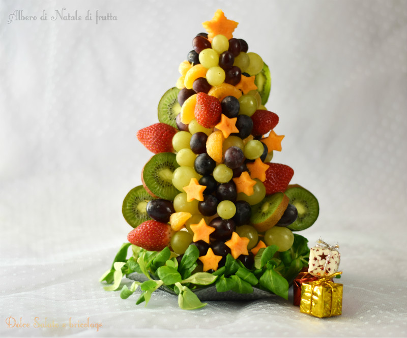 Centrotavola Natalizi Con Frutta.Albero Di Natale Di Frutta