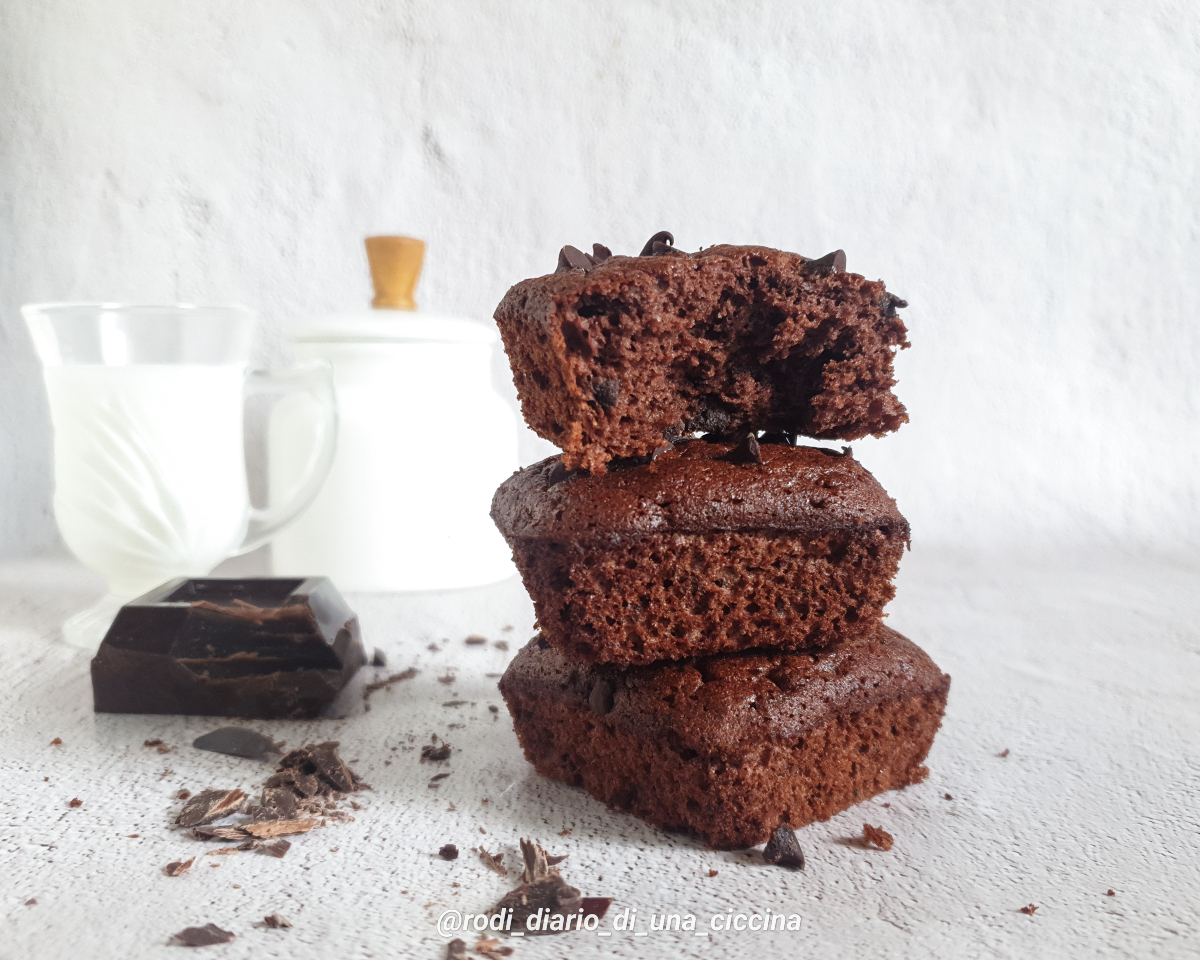 Muffin al cacao e banana senza glutine