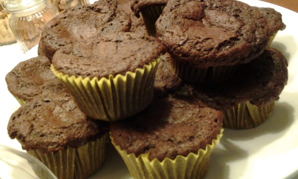 Muffins al cioccolato con cuore di nutella