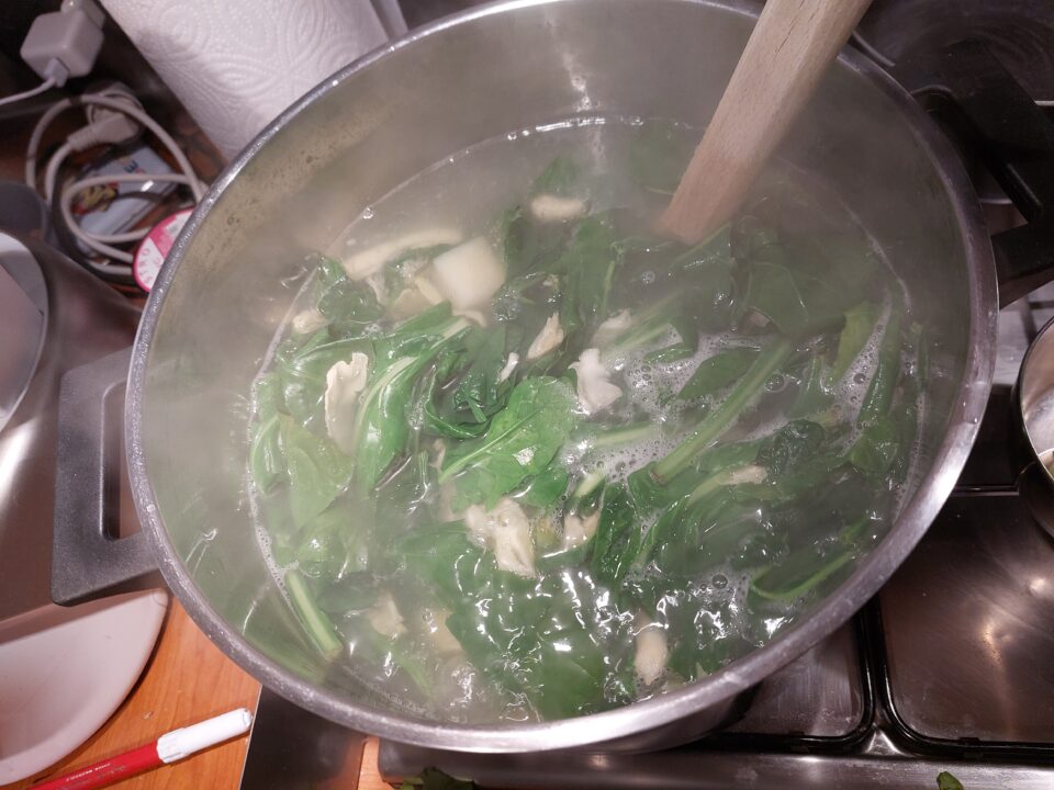 Pizzoccheri alla valtellinese in cottura