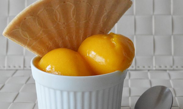 Sorbetto al mango, senza lattosio