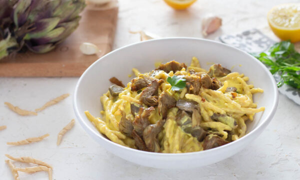 Pasta carciofi e zafferano