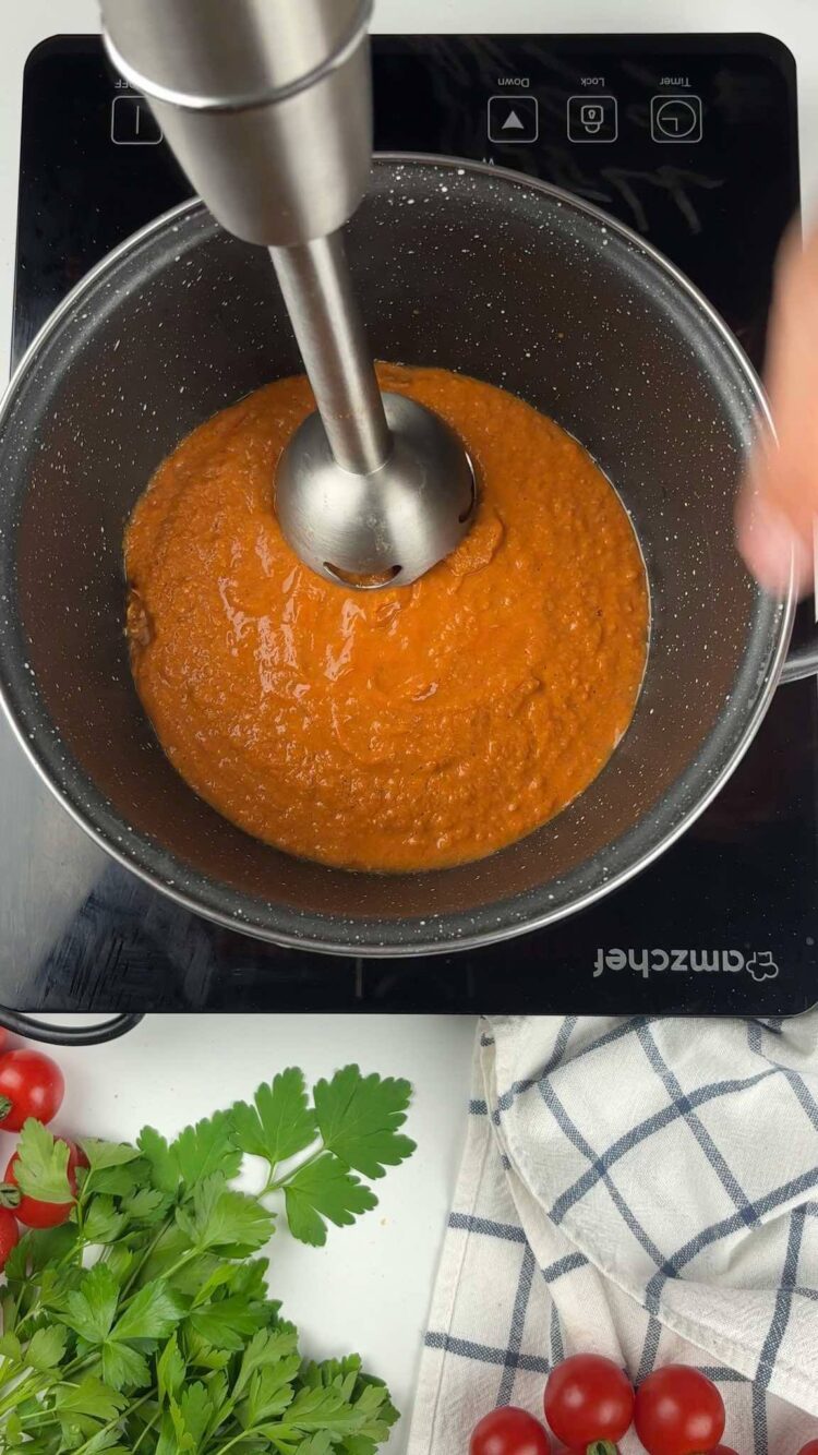 Pasta con bisque di gamberi
ottieni una crema 