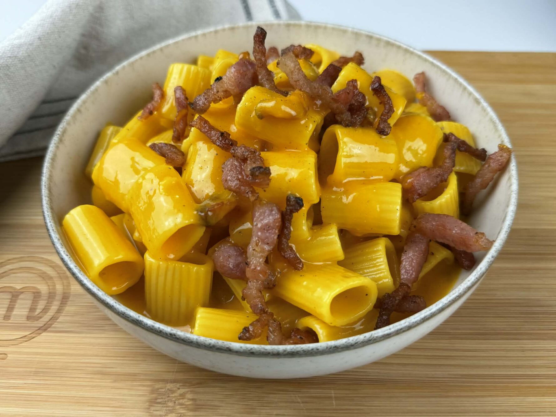 Pasta alla carbonara con crema di zucca ricetta 