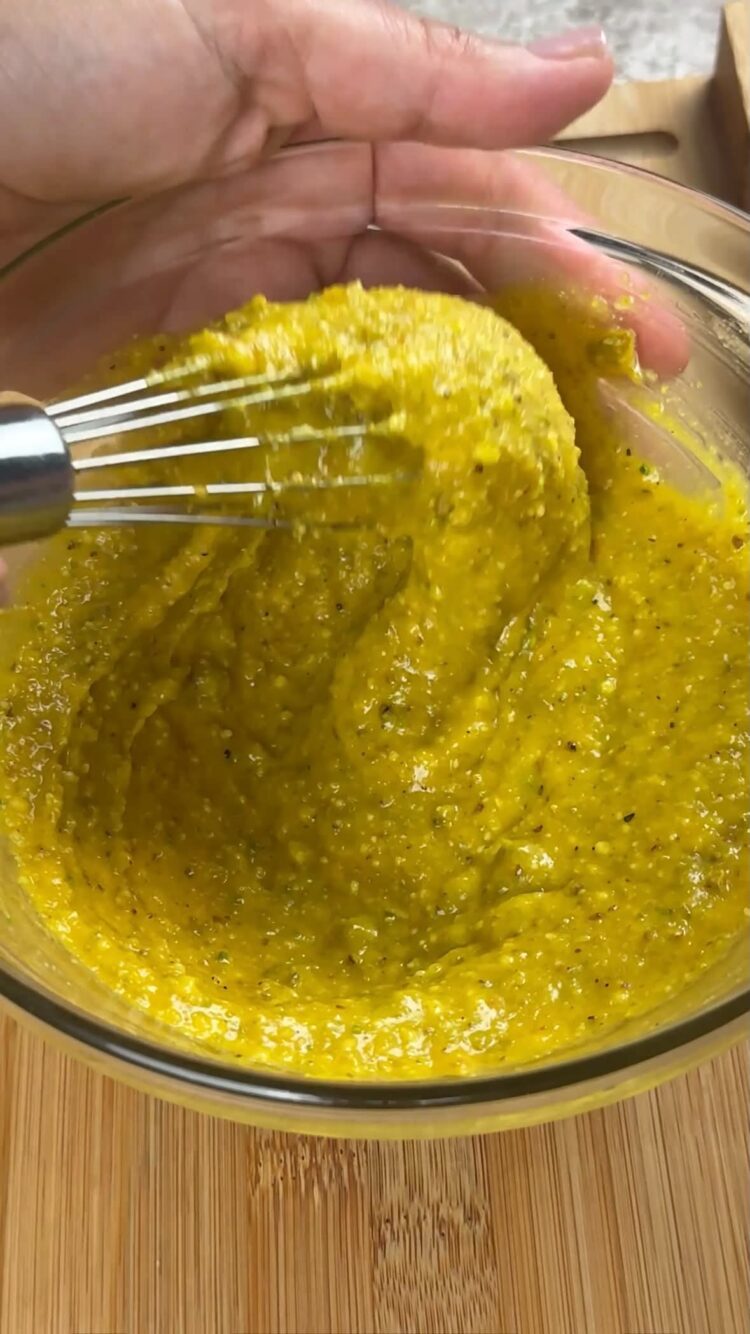 Carbonara al pistacchio
mescola la crema 