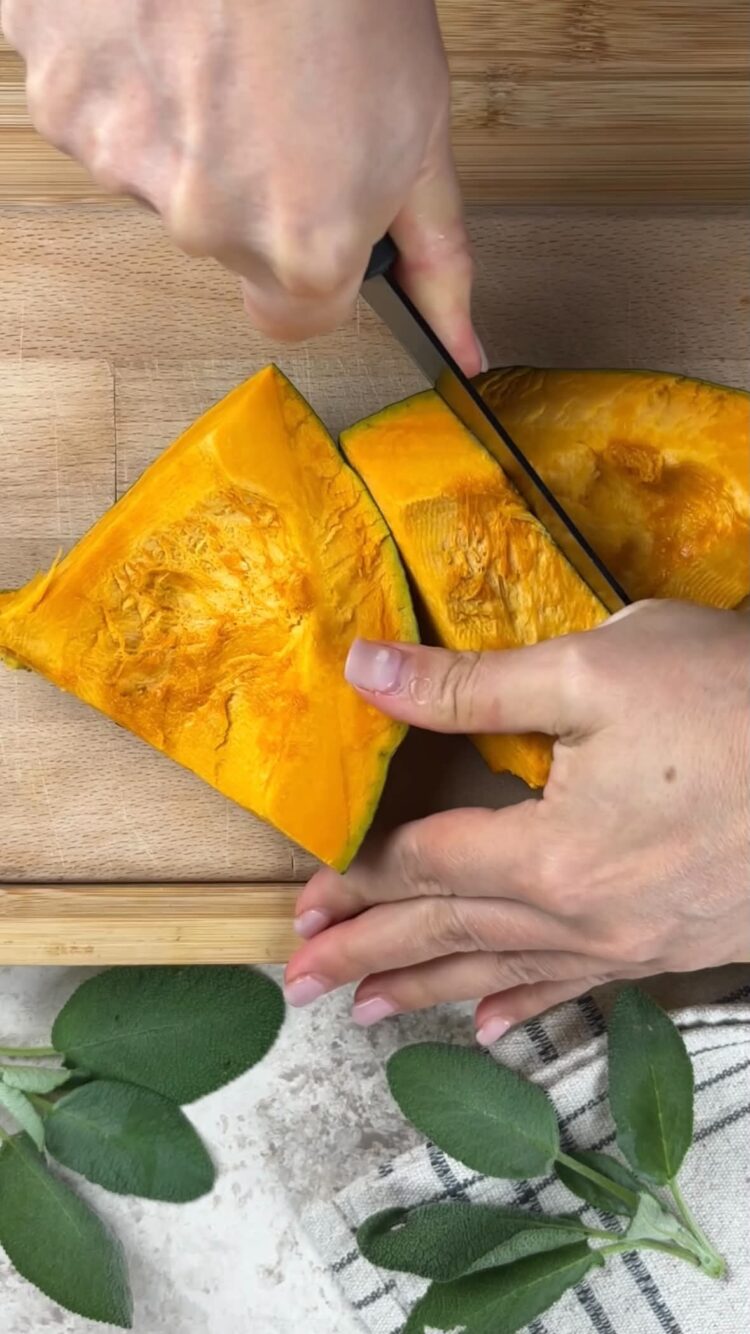 Gnocchetti risottati alla zucca
taglia a pezzi