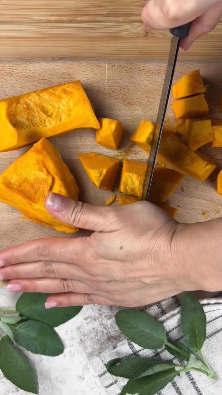 Risoni zucca e guanciale
taglia a cubetti