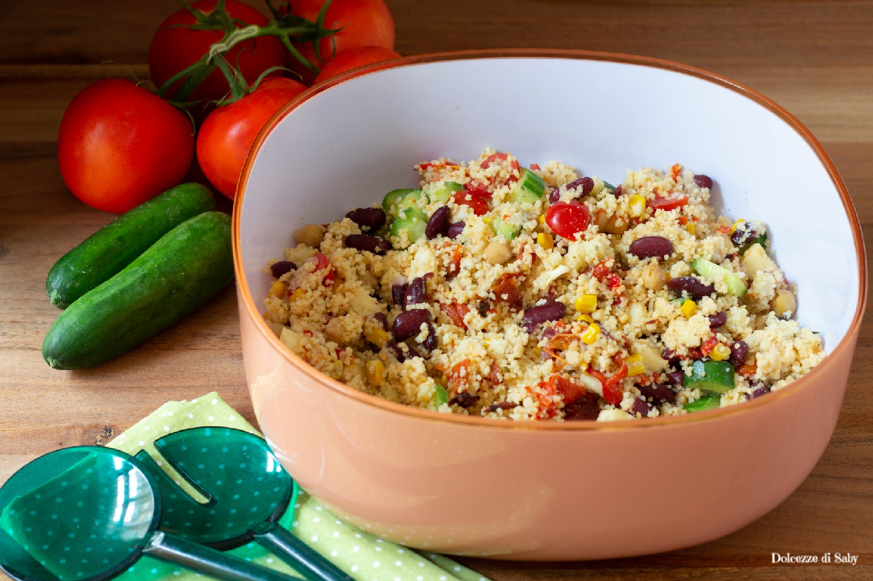 Insalata Di Cous Cous, Legumi E Verdure ( Piatto Veloce E Fresco)