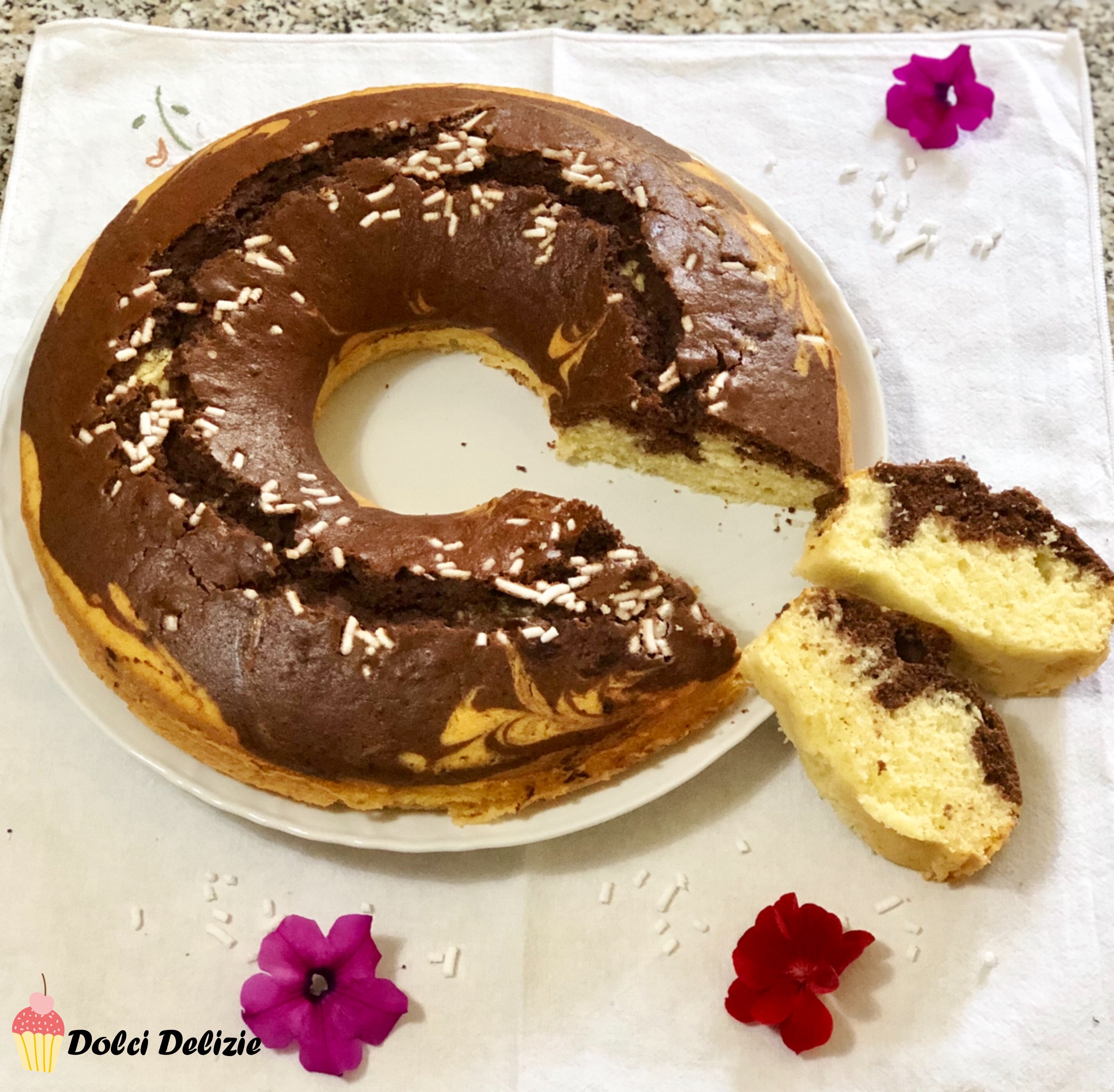Ciambella panna e cacao