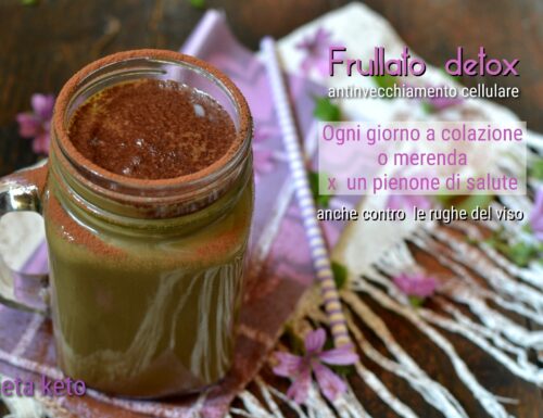 Frullato detox al tè matcha avocado e cacao : Dieta keto