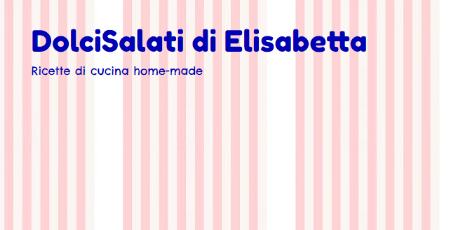 Template del mio blog di cucina DolciSalati di Elisabetta