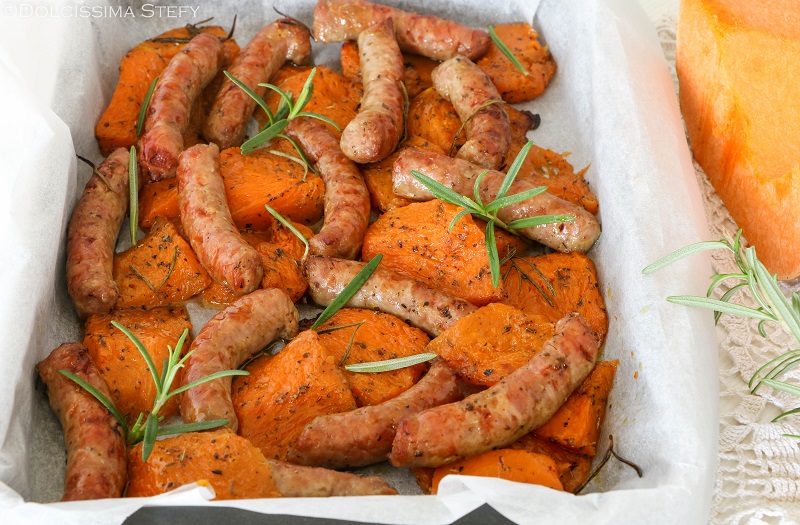 Zucca e Salsiccia al forno