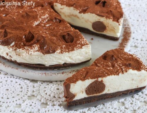 Cheesecake Mascarpone e Philadelphia con pois al cioccolato