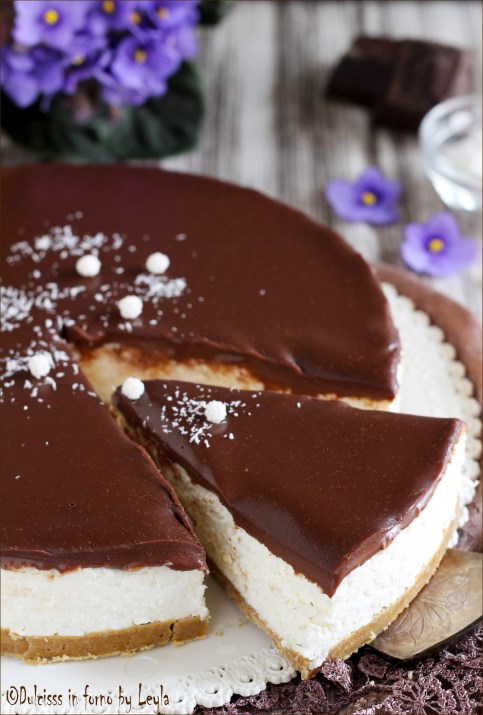 Cheesecake al cocco e cioccolato Dulcisss in forno by Leyla
