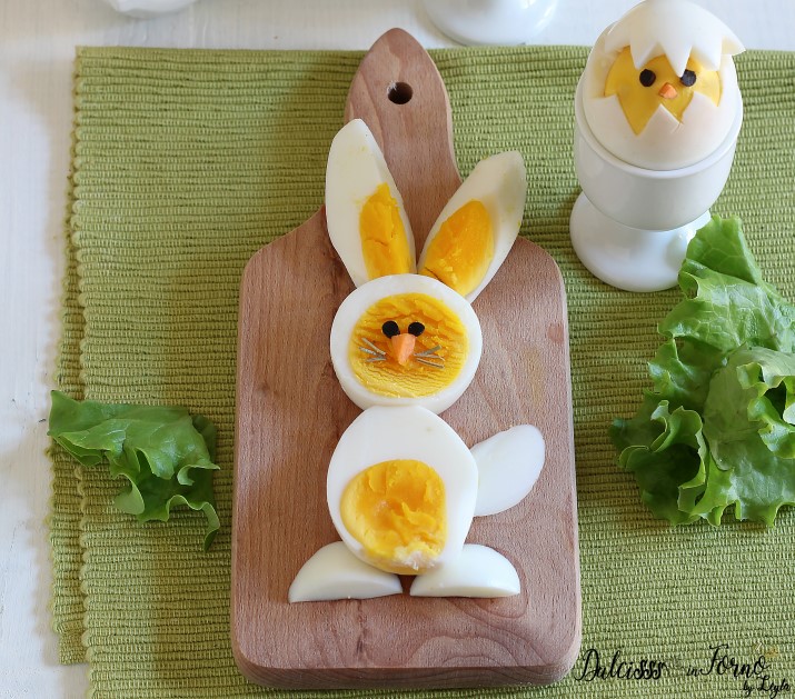 Uova sode a forma di pulcino e coniglietto di Pasqua Dulcisss in forno by Leyla