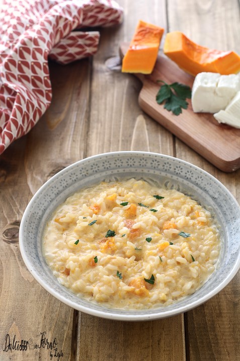 Risotto con zucca e stracchino cremoso ricetta Dulcisss in forno by Leyla