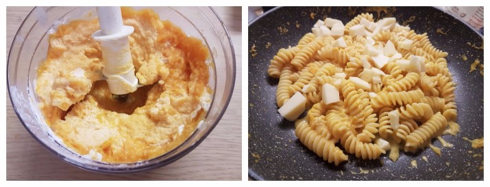 Pasta zucca e provola cremosa e filante, primo piatto con la zucca sfizioso ricetta Dulcisss in forno by Leyla