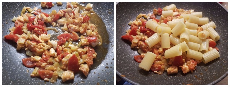 Pasta con orata e pomodorini: primi piatti con sugo di pesce ricetta Dulcisss in forno by Leyla
