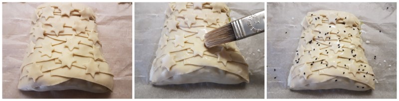 Salmone in crosta di pasta sfoglia con zucchine al forno ricetta Dulcisss in forno by Leyla