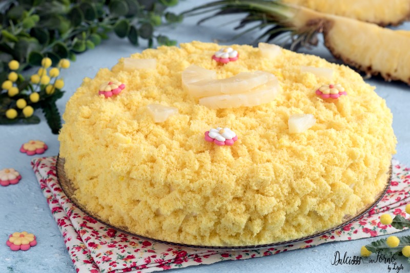 Torta Mimosa all'ananas ricetta